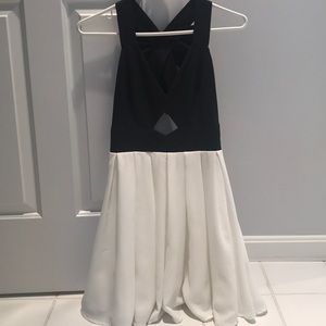 Black and white formal dress
